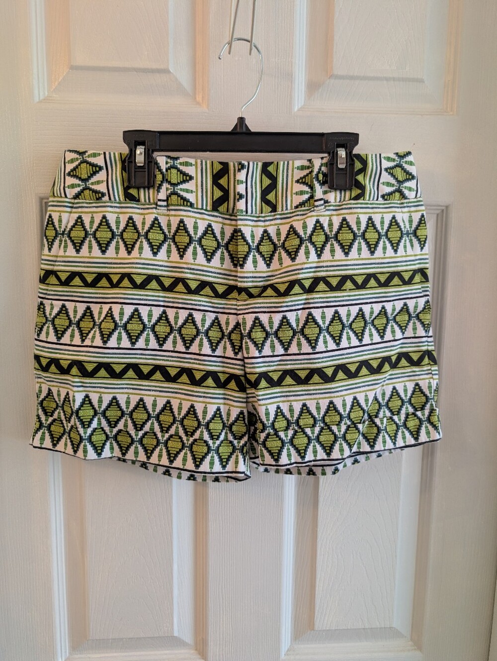 INC International Concepts Green & White Geometric Print Bermuda Shorts